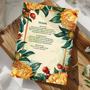Vintage Floral Art Nouveau Wedding  Enclosure Card