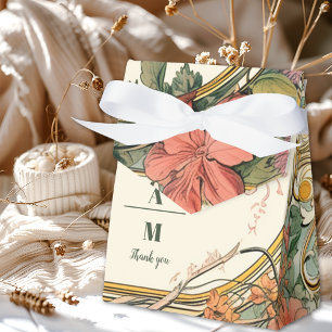 Vintage Floral Art Nouveau Wedding  Favour Box