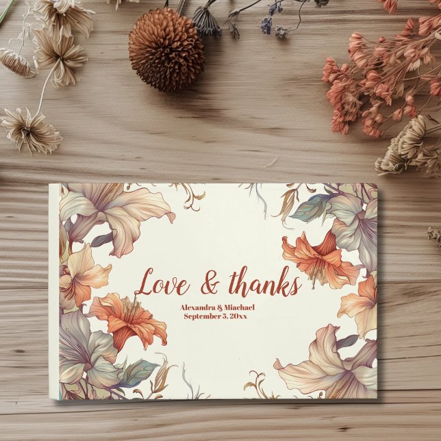 Vintage Floral Art Nouveau Wedding Guest Book (Creator Uploaded)