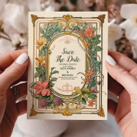Vintage Floral Art Nouveau Wedding