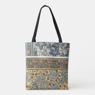 Vintage Floral Art Nouveau Wild Geranium Flowers Tote Bag