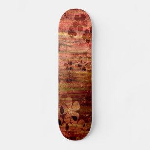 Vintage Floral Art Wood Skateboard