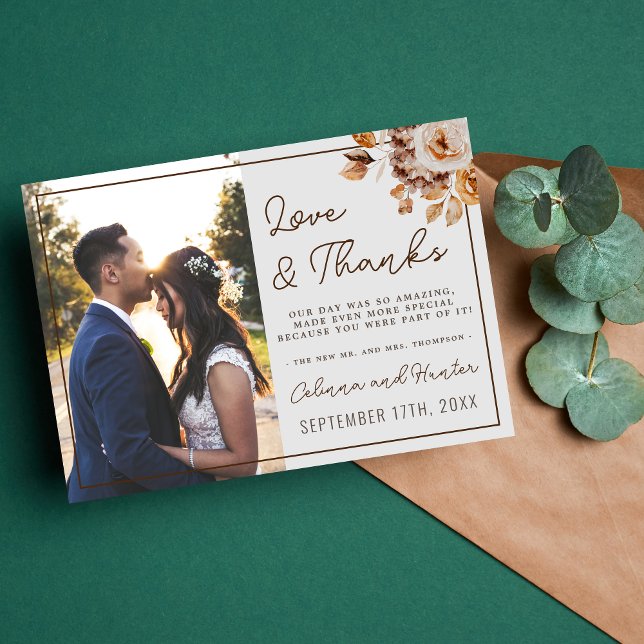 Vintage Floral Autumn Dried Flowers Thank You (Creator Uploaded)