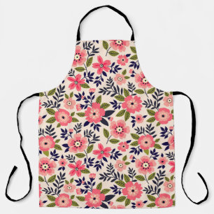 Vintage floral background, ditsy pink flowers. apron