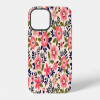 Vintage floral background, ditsy pink flowers.