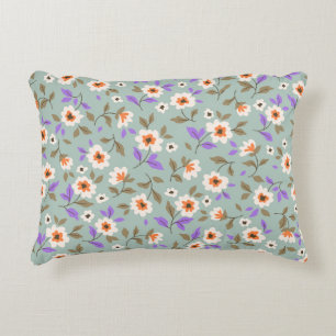 Vintage floral background. Floral pattern with sma Decorative Cushion