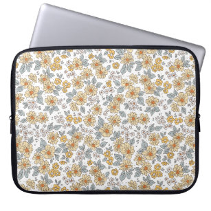 Vintage floral background. Floral pattern with sma Laptop Sleeve