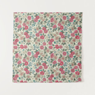 Vintage floral background. Floral pattern with sma Tapestry