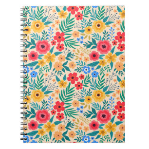 Vintage floral background. Seamless vintage patter Notebook