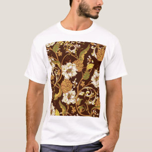 Vintage floral baroque: magnolias, roses pattern. T-Shirt