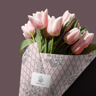 Vintage Floral Basket Tissue Paper