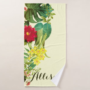 Vintage Floral Bath Towel