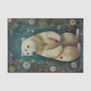 Vintage Floral Bear Tissue Paper