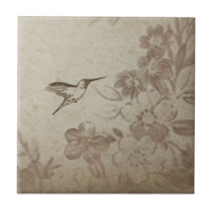 Vintage Floral Beige Tile