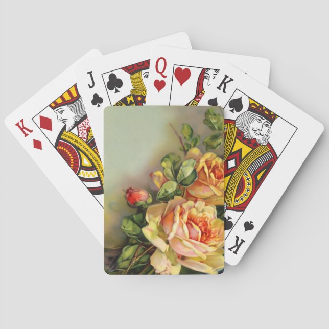 Vintage Floral Bicycle® Playing Cards (Back)