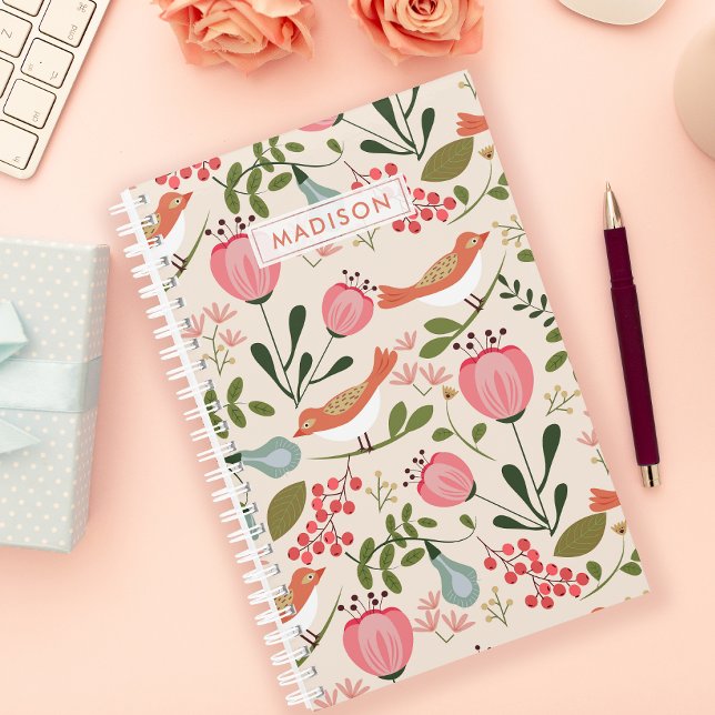 Vintage Floral Birds Botanical Personalised Planner (Creator Uploaded)