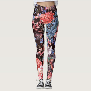 Vintage Floral Birds: Watercolor Elegance. Leggings