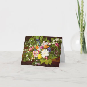 Vintage floral blank Note Cards