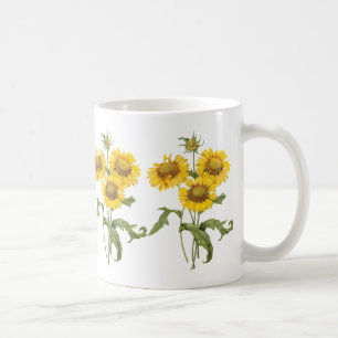 Vintage Floral Blanket Flower Sunflower by Redoute Coffee Mug