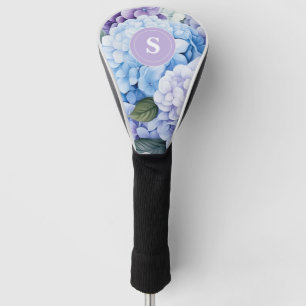 Vintage Floral Blue and Lilac Floral Golf Head Cover