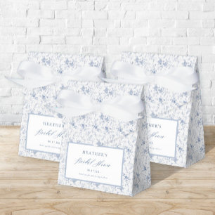 Vintage Floral Blue Bridal Shower Favour Box