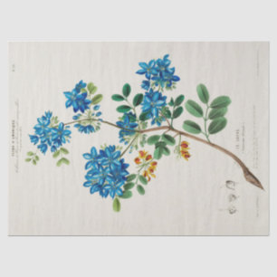 Vintage Floral Blue Flowers Ephemera Decoupage Tissue Paper