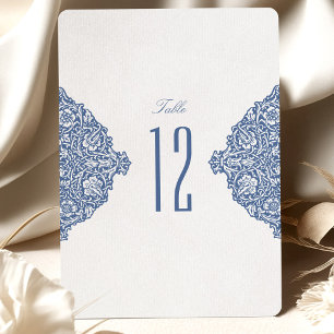Vintage Floral Blue Morris Table Number Cards