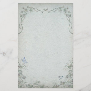 Vintage Floral Blue Wedding Stationery
