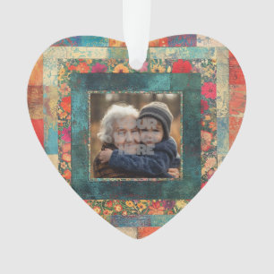 Vintage Floral Border Frame For Your Photos Ornament