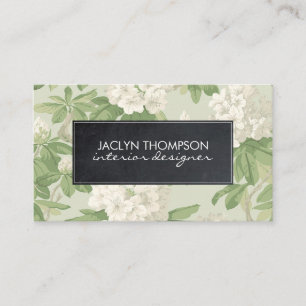 vintage floral botanical business card