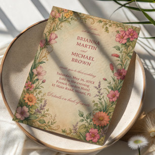 Vintage Floral Botanical Invitation