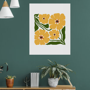 Vintage Floral Botanical Scandinavian Wall Art Pos