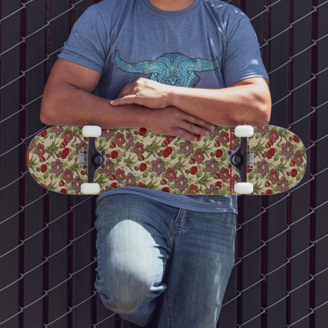 vintage floral botanital nature urban skateboard (Outdoor 3)