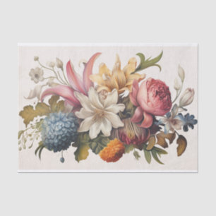 Vintage Floral Bouquet Decoupage Tissue Paper