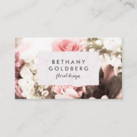 Vintage Floral Bouquet Floral Design Business Card