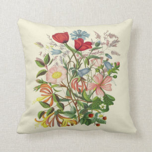 Vintage Floral Bouquet Pillow
