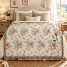 Vintage Floral Bow Woven