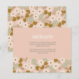 Vintage Floral Bridal Shower Invitation Insert