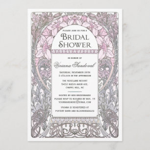 Vintage Floral Bridal Shower Invitations V (v.1)