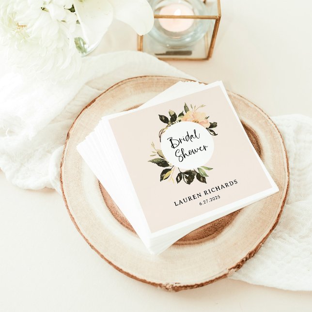 Vintage Floral | Bridal Shower Napkins (Pretty, vintage floral napkins for your bridal shower)