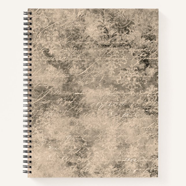 Vintage Floral Bullet Journal / Lined Notebook (Front)