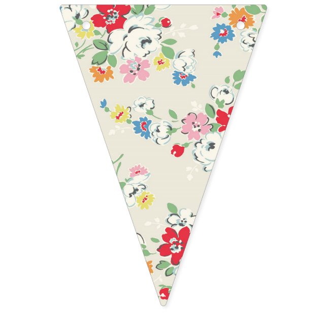 Vintage Floral Bunting. Bunting (Sixteenth Flag)
