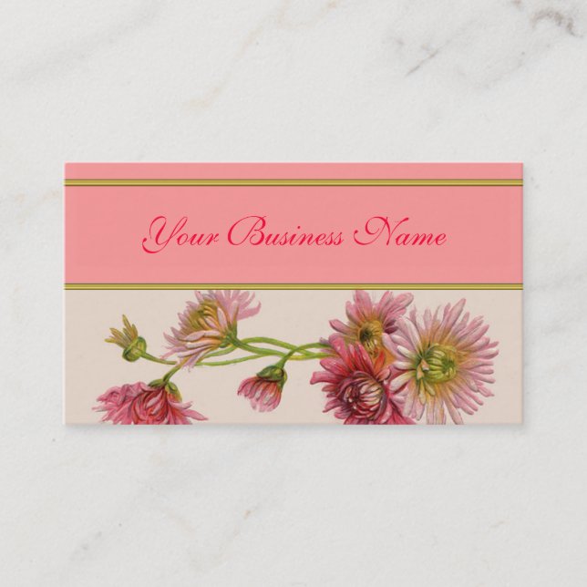 Vintage Floral Business Card (Front)