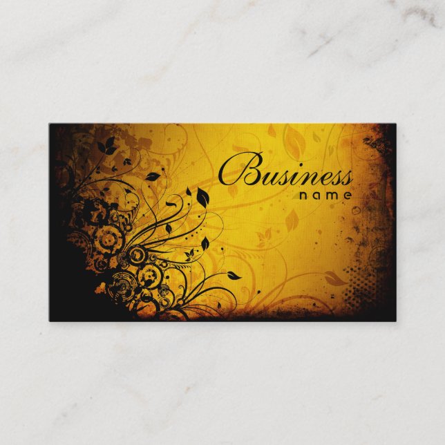 Vintage Floral Business Card (Front)