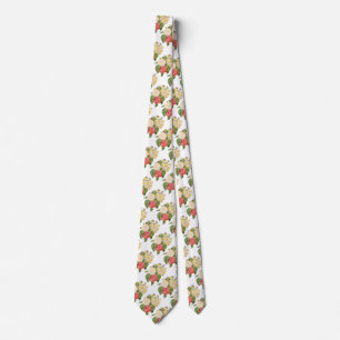 Vintage Floral Camelia Daffodil Flowers by Redoute Tie