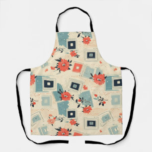 Vintage Floral & Camera Pattern (3) Apron