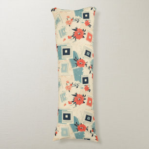 Vintage Floral & Camera Pattern (3) Body Cushion