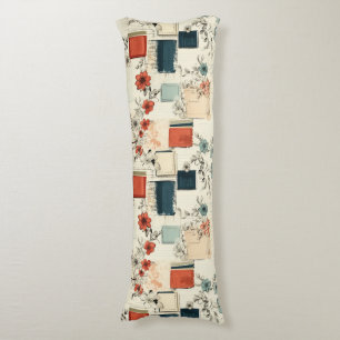 Vintage Floral & Camera Pattern (7) Body Cushion
