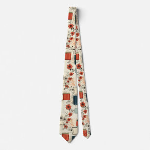 Vintage Floral & Camera Pattern (7) Tie