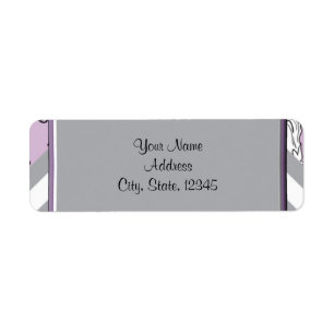 Vintage Floral Chevron Posh Wedding Label Return Address Label